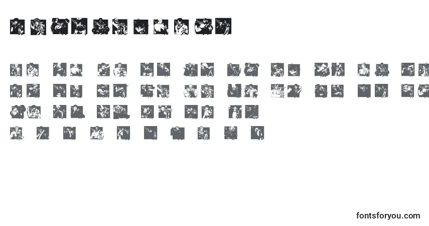 characters of kofdingbats font, letter of kofdingbats font, alphabet of  kofdingbats font