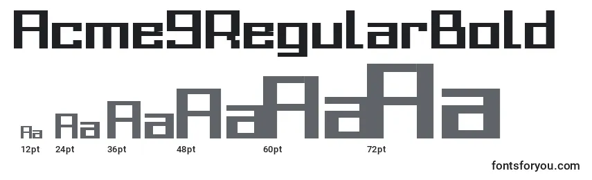 sizes of acme9regularbold font, acme9regularbold sizes