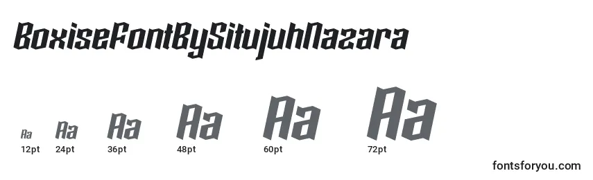 sizes of boxisefontbysitujuhnazara font, boxisefontbysitujuhnazara sizes