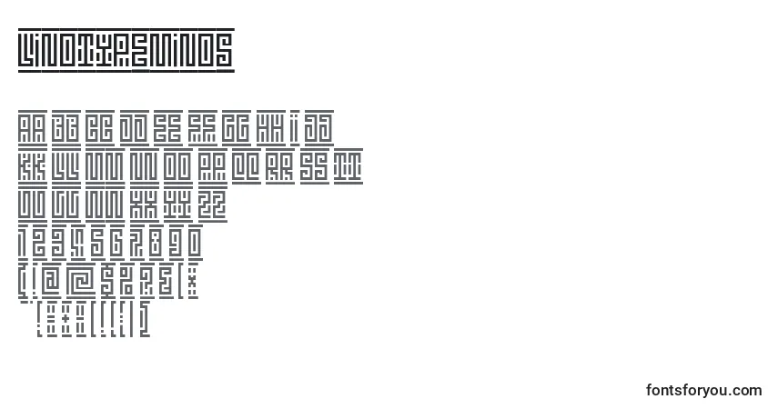 characters of linotypeminos font, letter of linotypeminos font, alphabet of  linotypeminos font