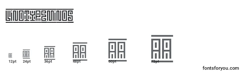 sizes of linotypeminos font, linotypeminos sizes