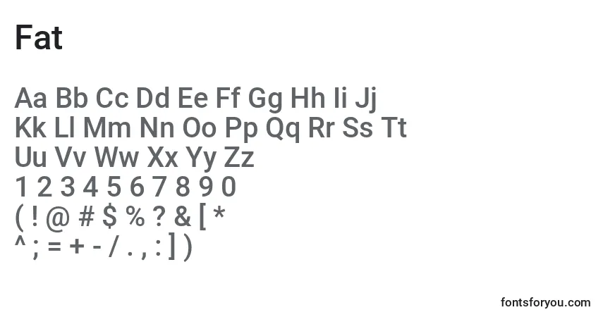 characters of fat font, letter of fat font, alphabet of  fat font