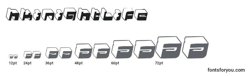 sizes of hkinightlife font, hkinightlife sizes