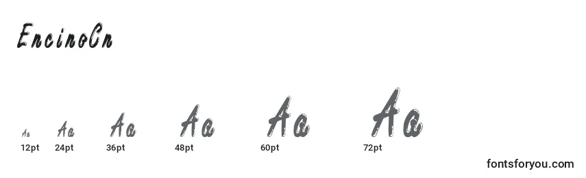 sizes of encinocn font, encinocn sizes