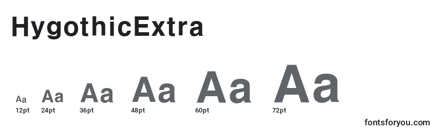 sizes of hygothicextra font, hygothicextra sizes