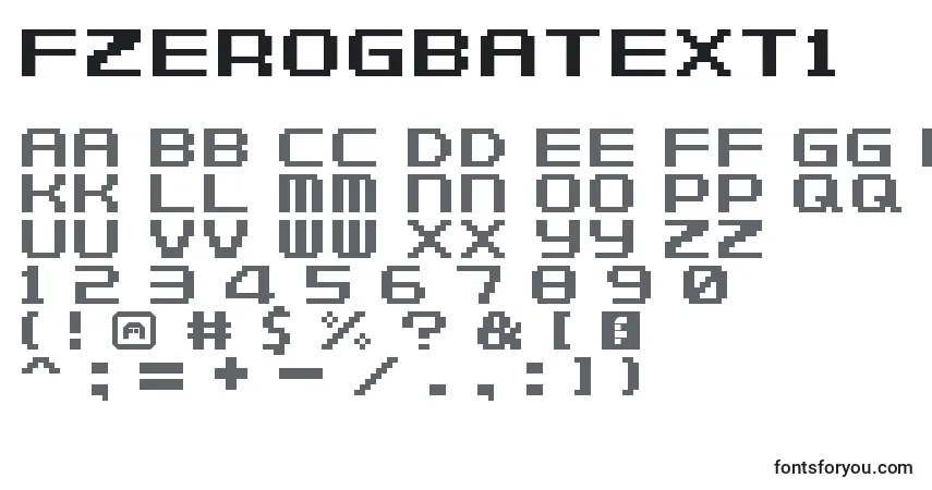 characters of fzerogbatext1 font, letter of fzerogbatext1 font, alphabet of  fzerogbatext1 font