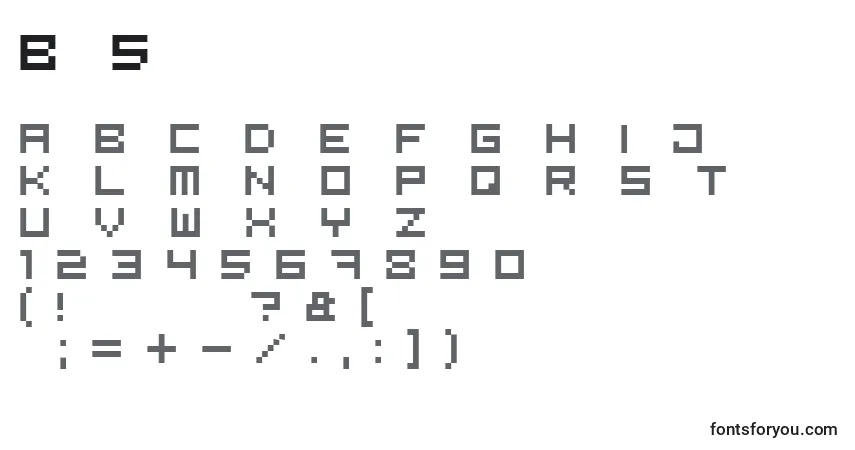 characters of bit5 font, letter of bit5 font, alphabet of  bit5 font