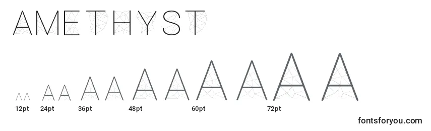sizes of amethyst font, amethyst sizes