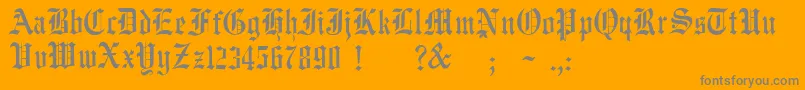 JmhWulfilaNew Font – Gray Fonts on Orange Background