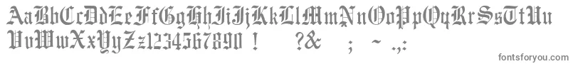 JmhWulfilaNew-fontti – harmaat kirjasimet valkoisella taustalla