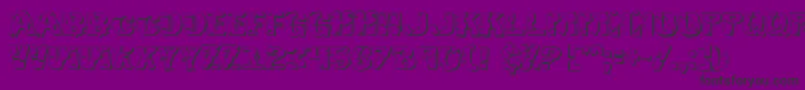 Hulk3D2-Schriftart – Schwarze Schriften auf violettem Hintergrund