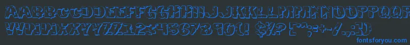 Hulk3D2 Font – Blue Fonts on Black Background