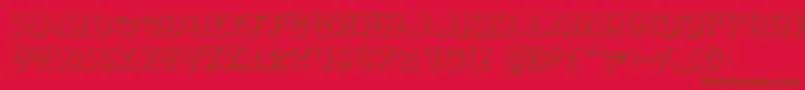 Hulk3D2 Font – Brown Fonts on Red Background