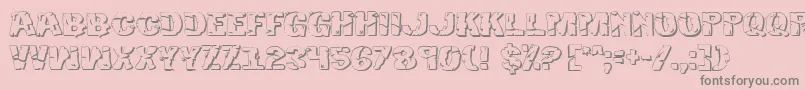 Hulk3D2 Font – Gray Fonts on Pink Background