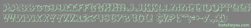 Hulk3D2 Font – Green Fonts on Gray Background