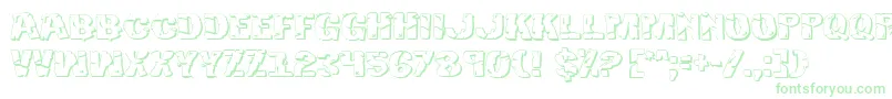 Hulk3D2 Font – Green Fonts on White Background
