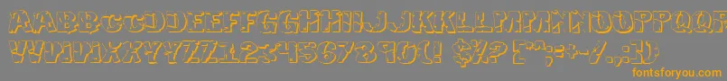 Hulk3D2 Font – Orange Fonts on Gray Background