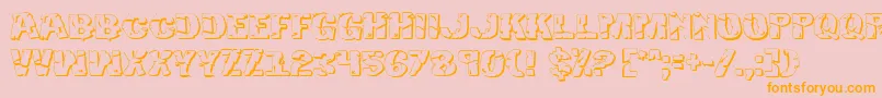 Hulk3D2 Font – Orange Fonts on Pink Background