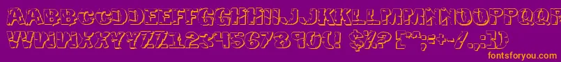 Hulk3D2 Font – Orange Fonts on Purple Background