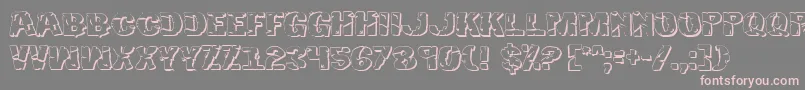 Hulk3D2 Font – Pink Fonts on Gray Background