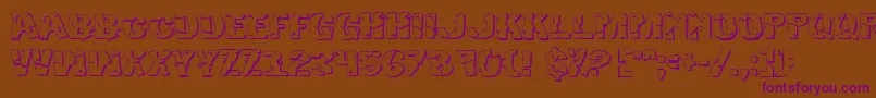 Hulk3D2 Font – Purple Fonts on Brown Background