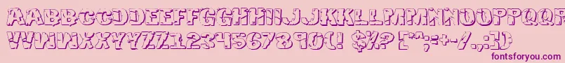 Hulk3D2 Font – Purple Fonts on Pink Background