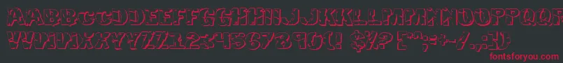 Hulk3D2 Font – Red Fonts on Black Background