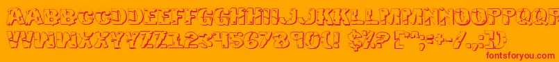 Hulk3D2 Font – Red Fonts on Orange Background