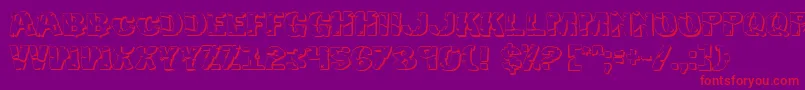 Hulk3D2 Font – Red Fonts on Purple Background