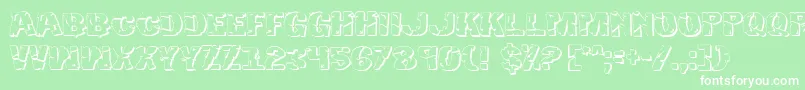 Hulk3D2 Font – White Fonts on Green Background