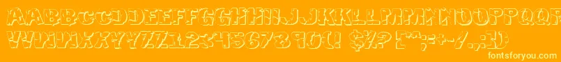 Hulk3D2 Font – Yellow Fonts on Orange Background