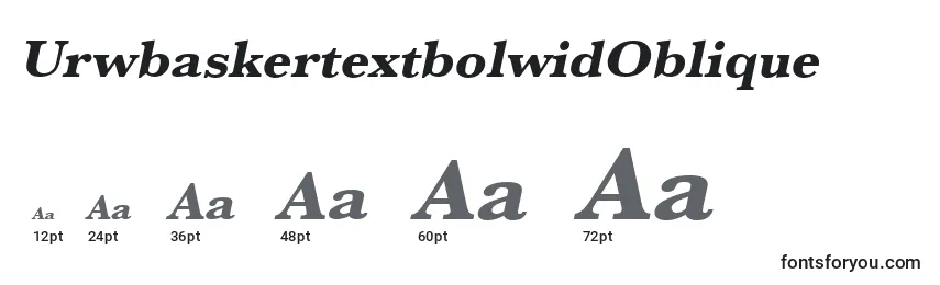 UrwbaskertextbolwidOblique Font Sizes