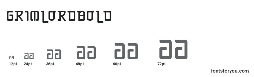 sizes of grimlordbold font, grimlordbold sizes