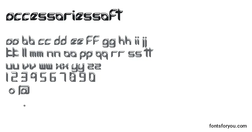 characters of accessoriessoft font, letter of accessoriessoft font, alphabet of  accessoriessoft font