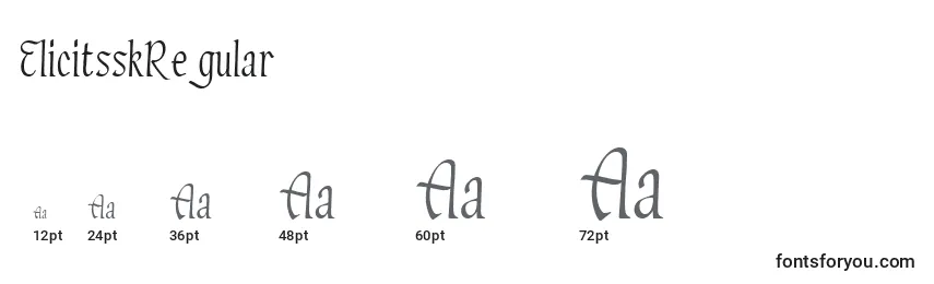 sizes of elicitsskregular font, elicitsskregular sizes