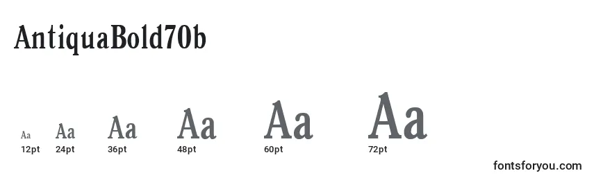 sizes of antiquabold70b font, antiquabold70b sizes
