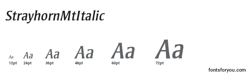 sizes of strayhornmtitalic font, strayhornmtitalic sizes