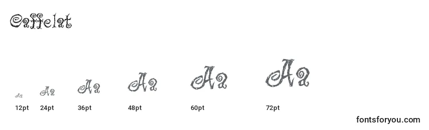 sizes of caffelat font, caffelat sizes
