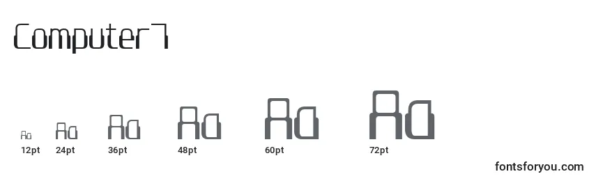 sizes of computer7 font, computer7 sizes