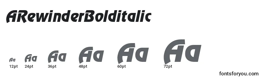 sizes of arewinderbolditalic font, arewinderbolditalic sizes