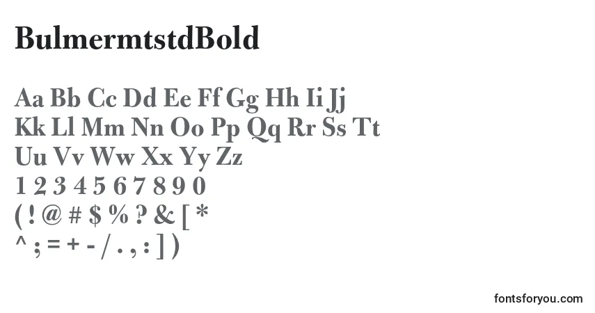 characters of bulmermtstdbold font, letter of bulmermtstdbold font, alphabet of  bulmermtstdbold font