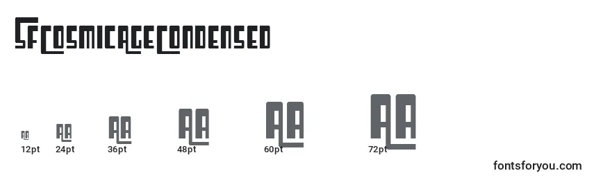 sizes of sfcosmicagecondensed font, sfcosmicagecondensed sizes