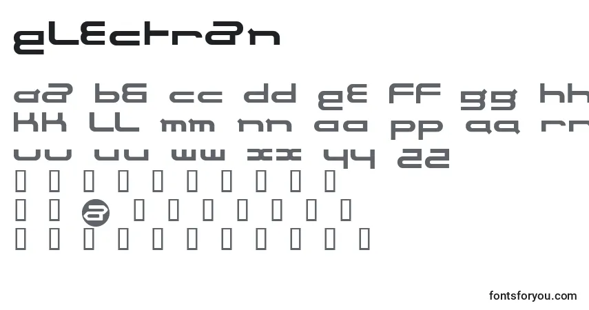 characters of electran font, letter of electran font, alphabet of  electran font