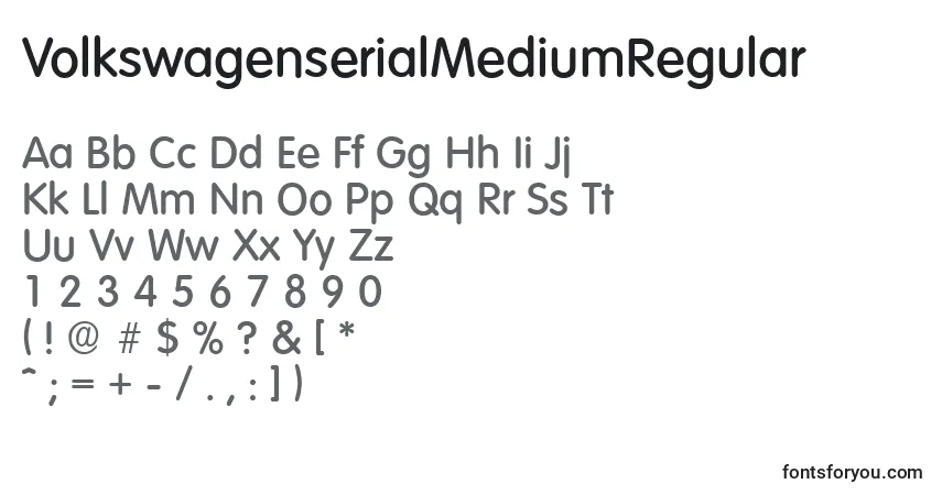 characters of volkswagenserialmediumregular font, letter of volkswagenserialmediumregular font, alphabet of  volkswagenserialmediumregular font