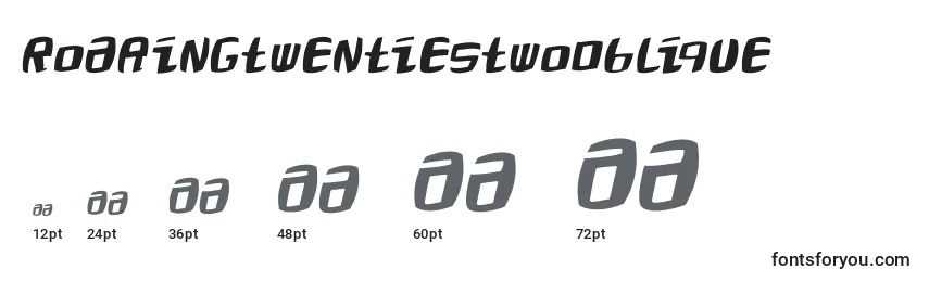 sizes of roaringtwentiestwooblique font, roaringtwentiestwooblique sizes