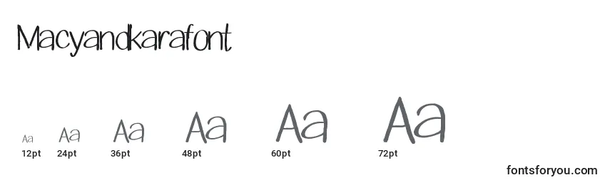 sizes of macyandkarafont font, macyandkarafont sizes