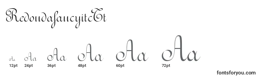 sizes of redondafancyitctt font, redondafancyitctt sizes