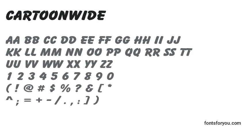 characters of cartoonwide font, letter of cartoonwide font, alphabet of  cartoonwide font