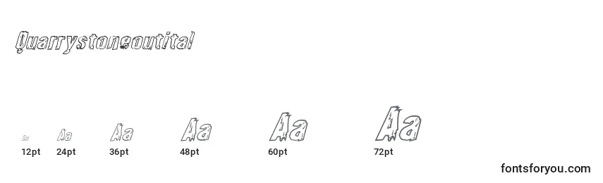 sizes of quarrystoneoutital font, quarrystoneoutital sizes