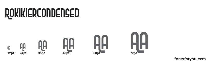 sizes of rokikiercondensed font, rokikiercondensed sizes